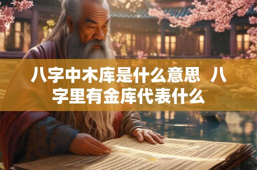 八字中木库是什么意思  八字里有金库代表什么