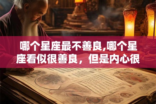 哪个星座最不善良,哪个星座看似很善良,但是内心很阴暗? 哪个星座最不善良,哪个星座看似很善良,但是内心很阴暗?