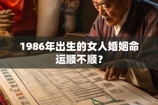 1986年出生的女人婚姻命运顺不顺？