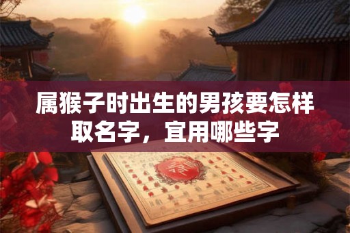 属猴子时出生的男孩要怎样取名字，宜用哪些字