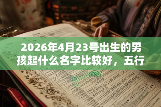 2026年4月23号出生的男孩起什么名字比较好，五行属什么