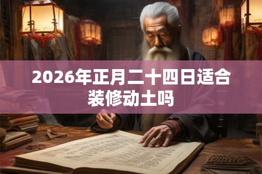 2026年正月二十四日适合装修动土吗