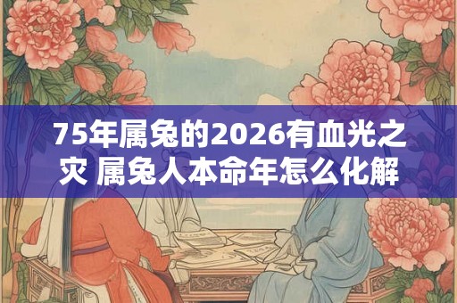 75年属兔的2026有血光之灾 属兔人本命年怎么化解