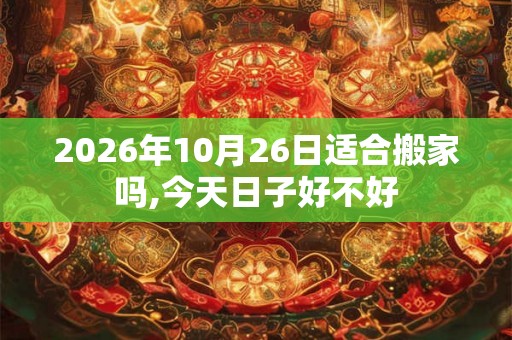 2026年10月26日适合搬家吗,今天日子好不好