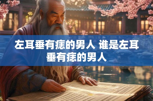 左耳垂有痣的男人 谁是左耳垂有痣的男人