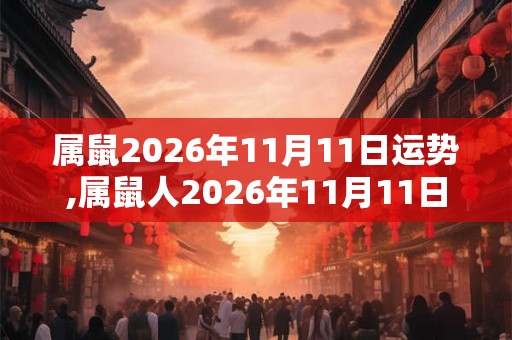 属鼠2026年11月11日运势,属鼠人2026年11月11日财运,生肖鼠2026年11月11日运势 属鼠2026年11月11日运势,属鼠人2026年11月11日财运,生肖鼠2026年11月11日运势