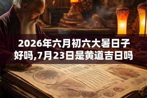 2026年六月初六大暑日子好吗,7月23日是黄道吉日吗