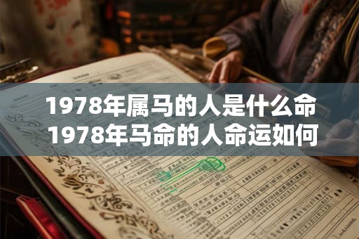 1978年属马的人是什么命 1978年马命的人命运如何