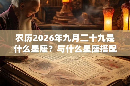 农历2026年九月二十九是什么星座？与什么星座搭配好？