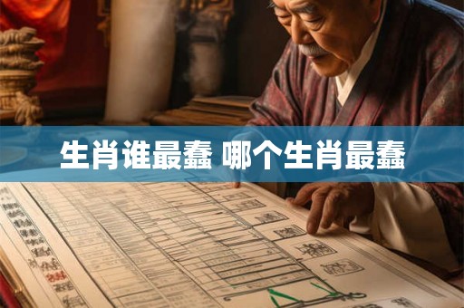 生肖谁最蠢 哪个生肖最蠢