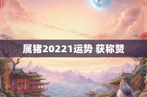 属猪20221运势 获称赞