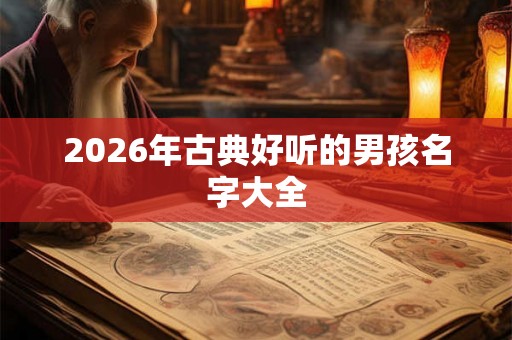 2026年古典好听的男孩名字大全