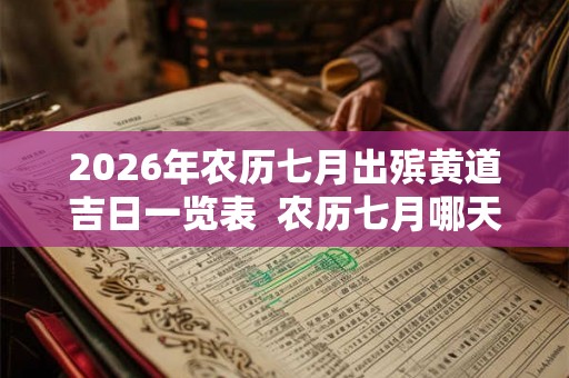 2026年农历七月出殡黄道吉日一览表  农历七月哪天是出殡吉日