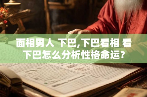 面相男人 下巴,下巴看相 看下巴怎么分析性格命运？