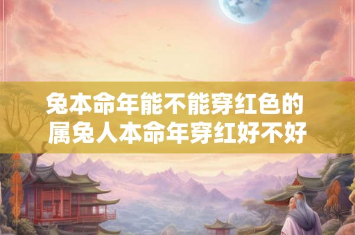 兔本命年能不能穿红色的 属兔人本命年穿红好不好
