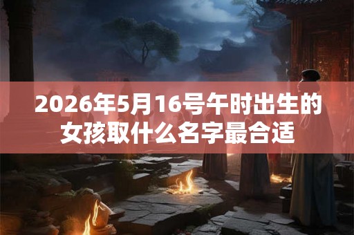 2026年5月16号午时出生的女孩取什么名字最合适 2026年5月16号午时出生的女孩取什么名字最合适