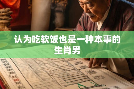 认为吃软饭也是一种本事的生肖男 认为吃软饭也是一种本事的生肖男