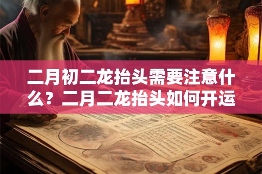 二月初二龙抬头需要注意什么？二月二龙抬头如何开运？