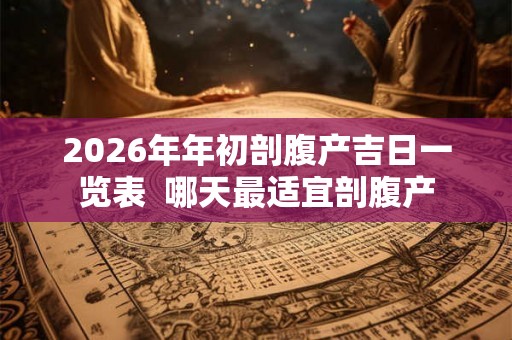 2026年年初剖腹产吉日一览表  哪天最适宜剖腹产