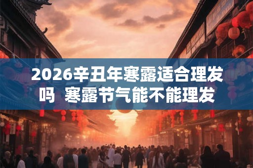 2026辛丑年寒露适合理发吗  寒露节气能不能理发