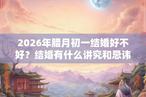 2026年腊月初一结婚好不好?结婚有什么讲究和忌讳? 2026年腊月初一结婚好不好?结婚有什么讲究和忌讳?
