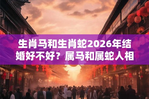生肖马和生肖蛇2026年结婚好不好？属马和属蛇人相配吗？