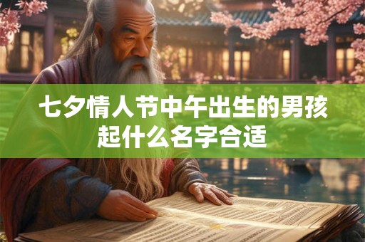 七夕情人节中午出生的男孩起什么名字合适