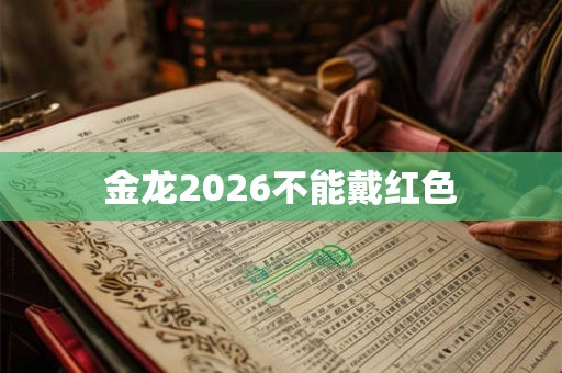 金龙2026不能戴红色