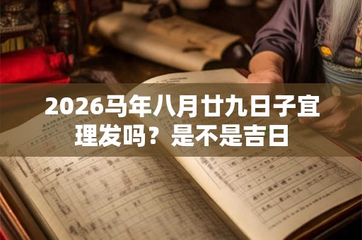 2026马年八月廿九日子宜理发吗？是不是吉日