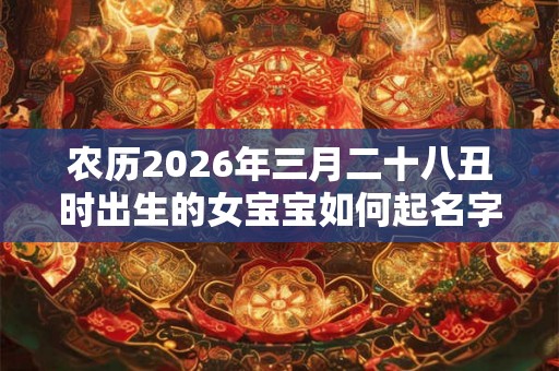 农历2026年三月二十八丑时出生的女宝宝如何起名字舒服，五行属什么