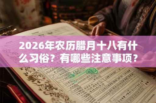 2026年农历腊月十八有什么习俗？有哪些注意事项？