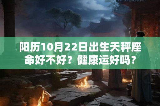 阳历10月22日出生天秤座命好不好？健康运好吗？