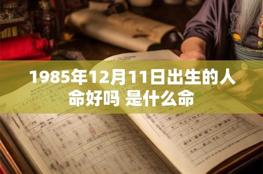 1985年12月11日出生的人命好吗 是什么命