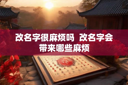 改名字很麻烦吗  改名字会带来哪些麻烦
