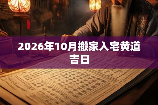 2026年10月搬家入宅黄道吉日 2026年10月搬家入宅黄道吉日