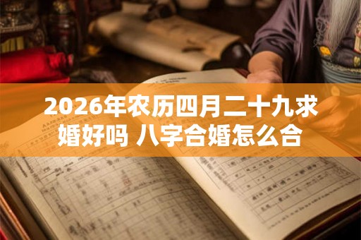 2026年农历四月二十九求婚好吗 八字合婚怎么合