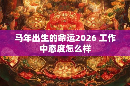 马年出生的命运2026 工作中态度怎么样