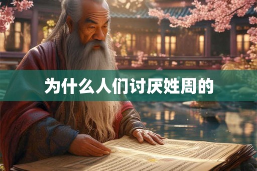 为什么人们讨厌姓周的
