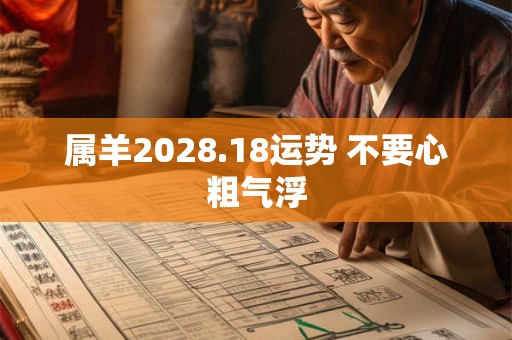 属羊2028.18运势 不要心粗气浮