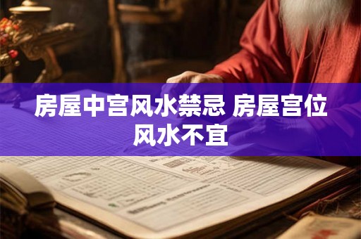 房屋中宫风水禁忌 房屋宫位风水不宜