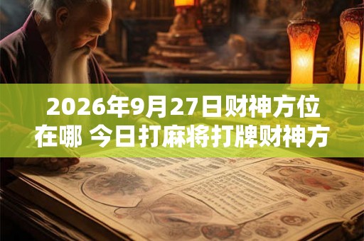 2026年9月27日财神方位在哪 今日打麻将打牌财神方位