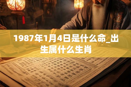 1987年1月4日是什么命_出生属什么生肖