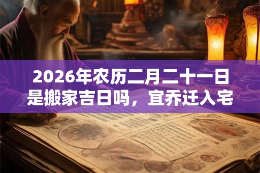 2026年农历二月二十一日是搬家吉日吗,宜乔迁入宅吗? 2026年农历二月二十一日是搬家吉日吗,宜乔迁入宅吗?