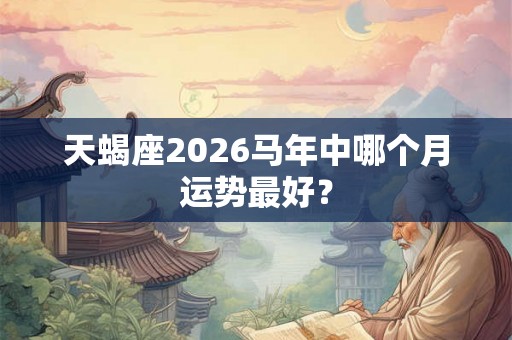 天蝎座2026马年中哪个月运势最好？