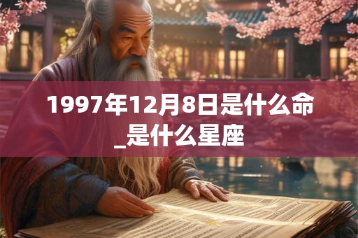 1997年12月8日是什么命_是什么星座