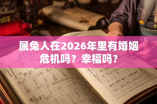 属兔人在2026年里有婚姻危机吗？幸福吗？