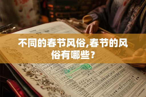 不同的春节风俗,春节的风俗有哪些？
