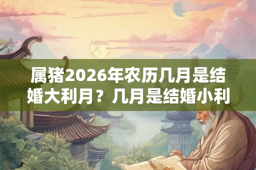属猪2026年农历几月是结婚大利月？几月是结婚小利月？