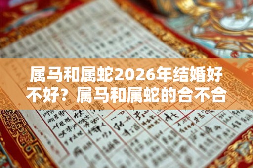 属马和属蛇2026年结婚好不好?属马和属蛇的合不合? 属马和属蛇2026年结婚好不好?属马和属蛇的合不合?
