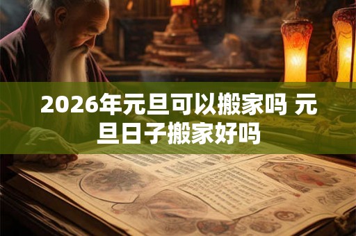 2026年元旦可以搬家吗 元旦日子搬家好吗